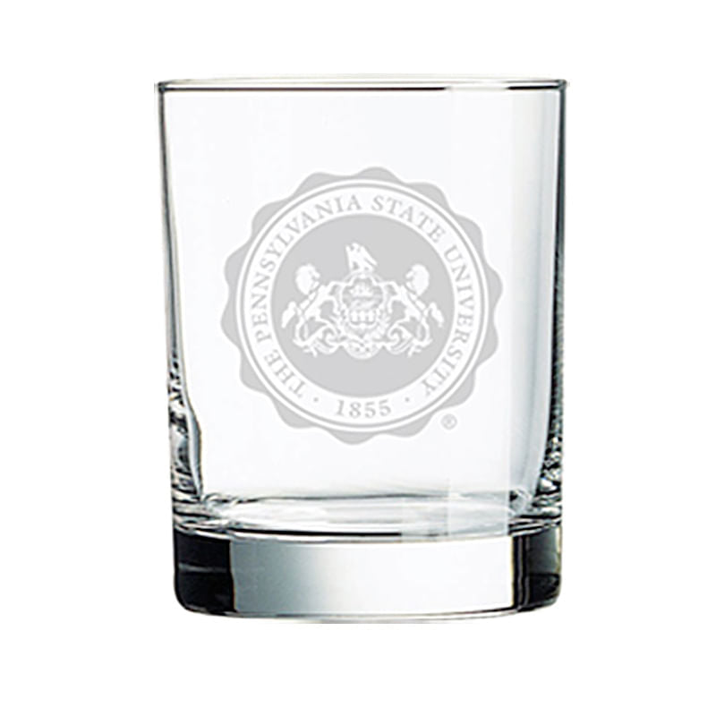 14 oz. Etched Penn State Seal Glass