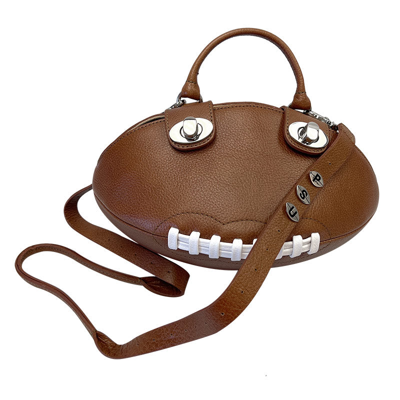 Leather Football Purse by The KC Collection Lion's Pride