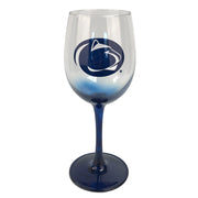 12oz. Cobalt Stem Blue Nittany Lion Wine Glass