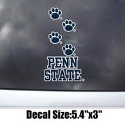 5.5" Paws Over Penn State Decal Sticker