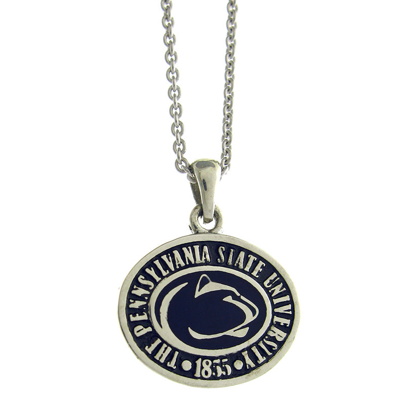 Penn Sterling Silver Necklace with Enamel Charm