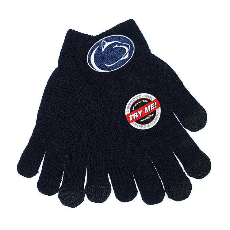 Logo Fit Penn State Texting Knit Gloves-Medium