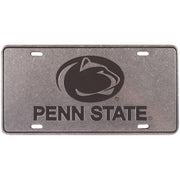 Pewter Athletic Logo License Plate
