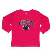 Youth Pink Penn State over Lion Long Sleeve T-Shirt