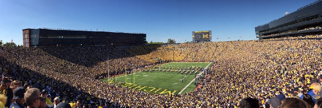 Game Ball and Helmet Stickers: The Big House