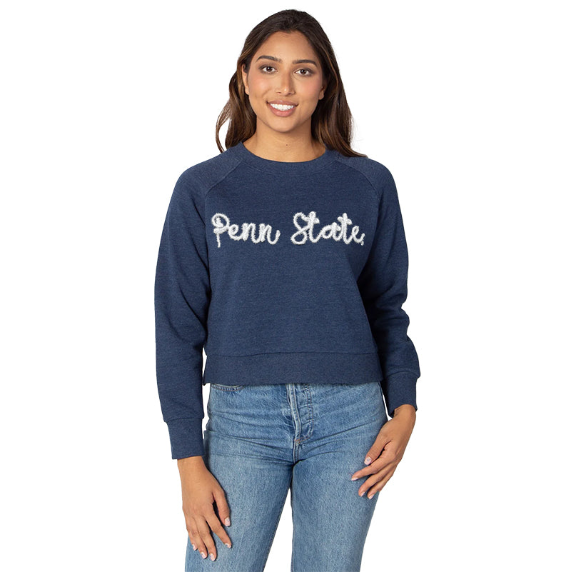 Sale - Chicka-D Ladies Tinsel Rope Embroidered Crew
