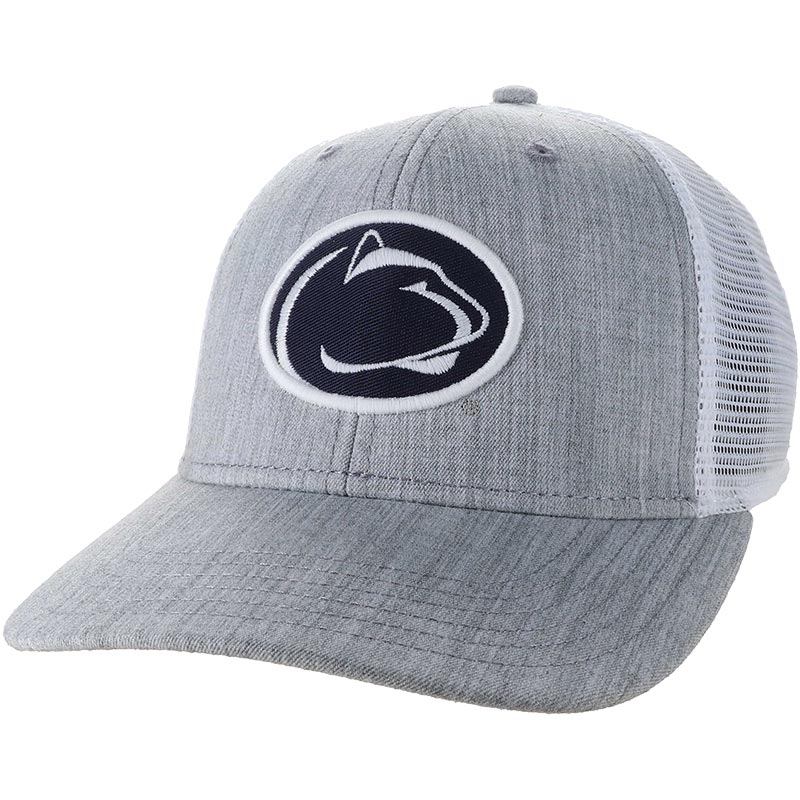 Legacy Melange Mid Pro Snapback Nittany Lion Head Trucker Hat