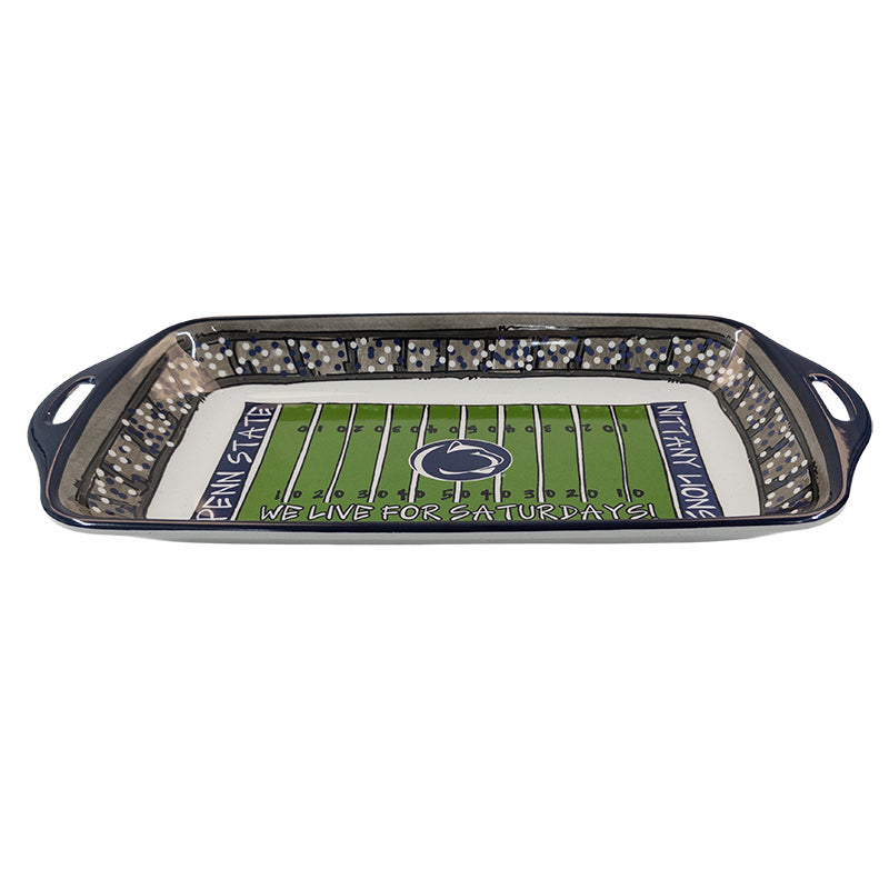 Magnolia Lane Melamine Stadium Football Field Platter