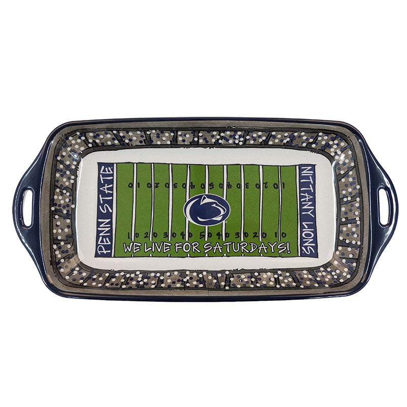Magnolia Lane Melamine Stadium Football Field Platter