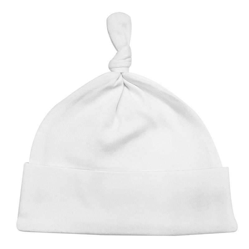 Infant Cuff Knot-Top Knit Beanie Hat