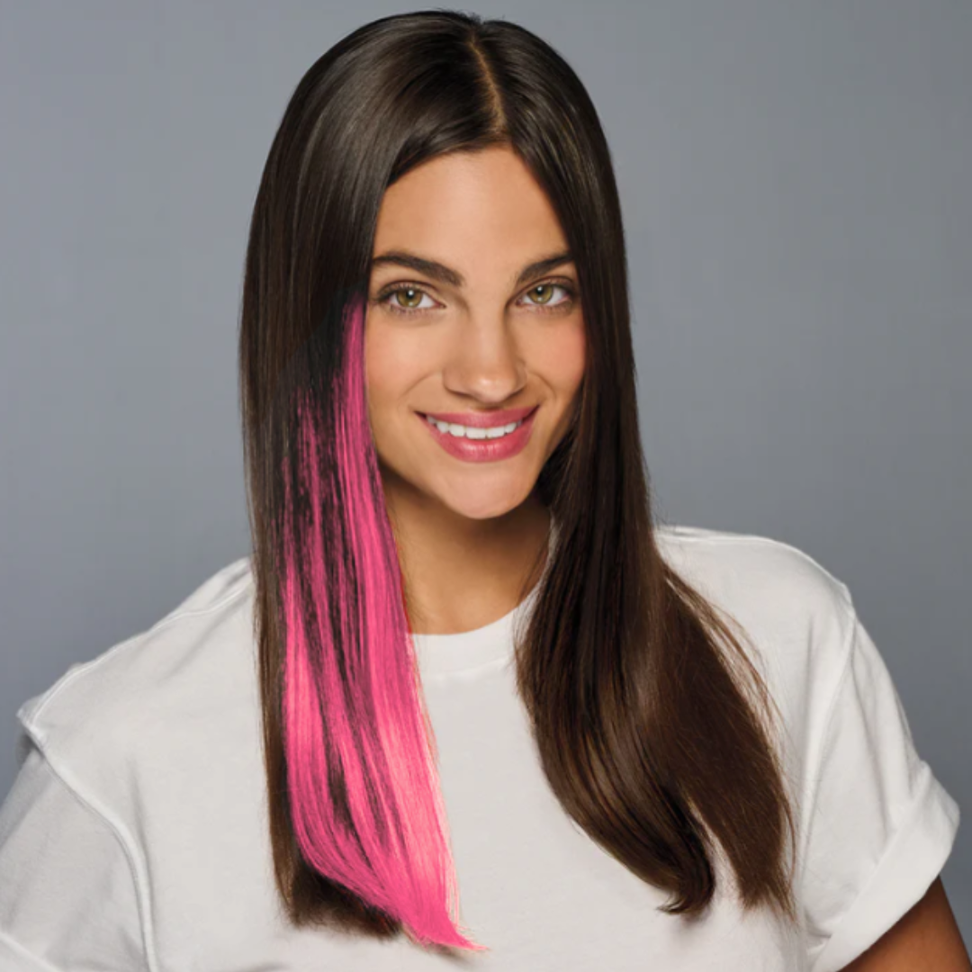 Straight Pink Hair Extension