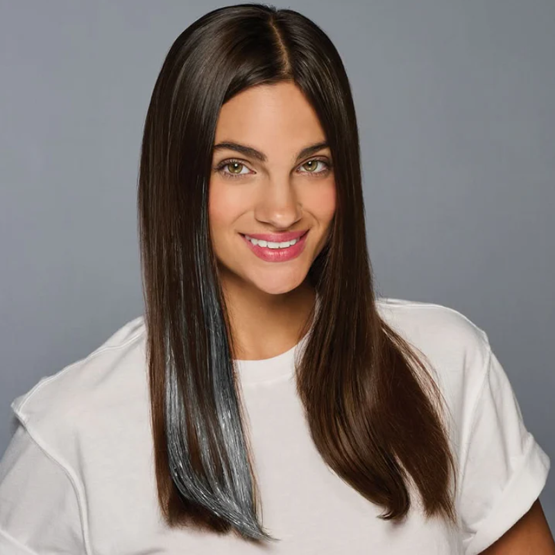 Straight Silver Hair Extension