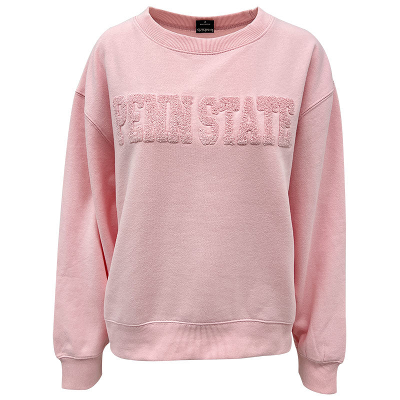Chicka-D Ladies Pink Chenille Crew