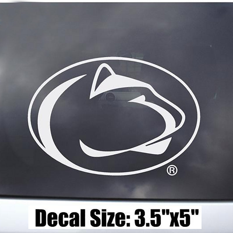 5" White Nittany Lion Head Logo Decal Sticker