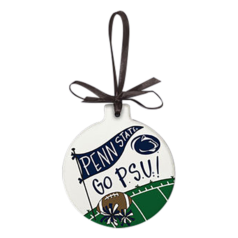 Magnolia Ceramic Flat Ornament