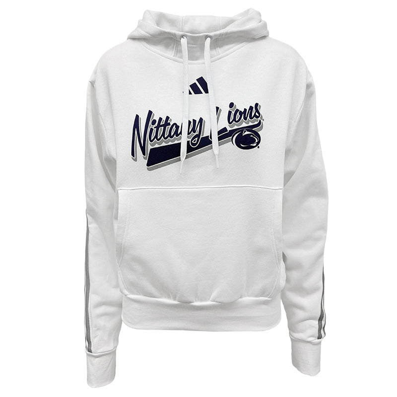 adidas Ladies Striped Sleeve Hoodie