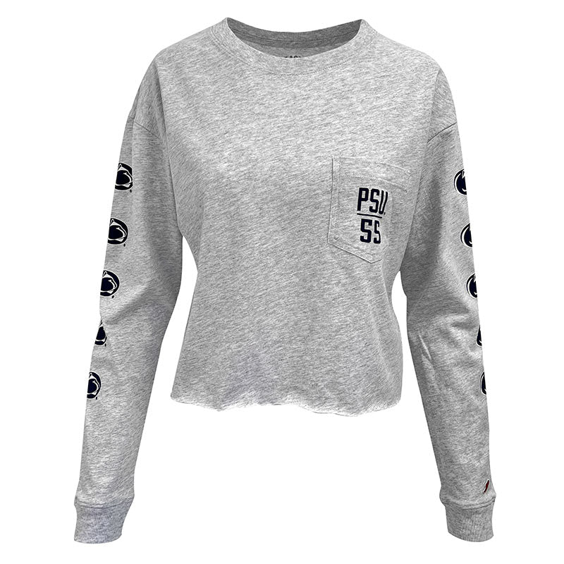 League Ladies Long Sleeve Cropped T-Shirt