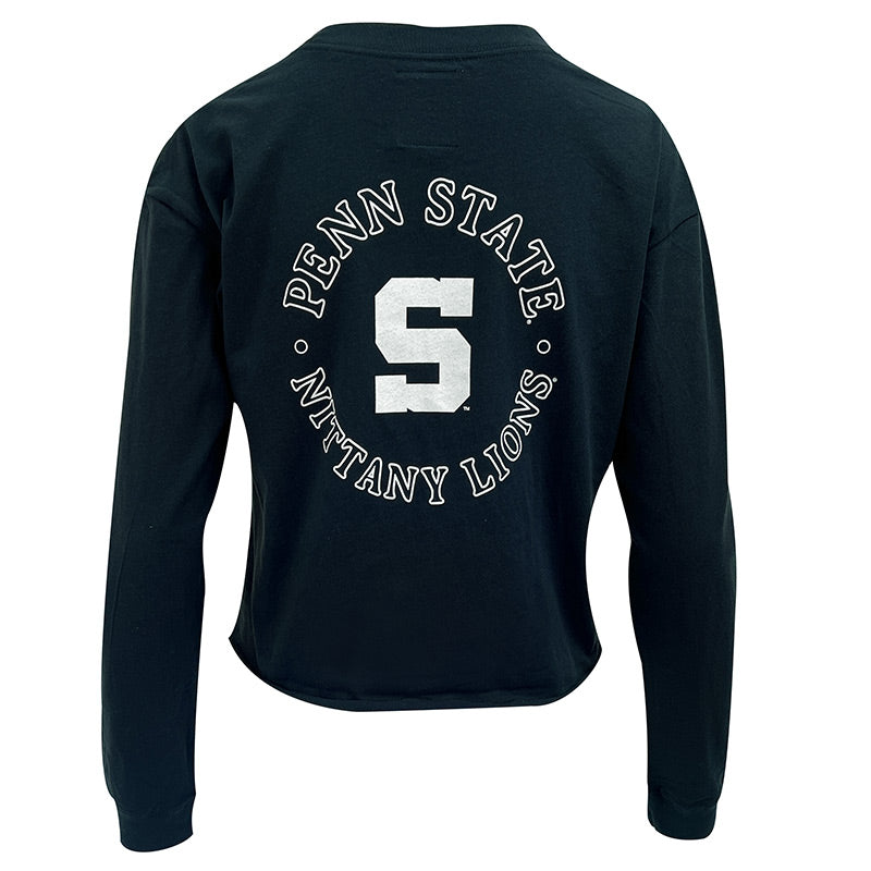 League Ladies Long Sleeve Cropped T-Shirt