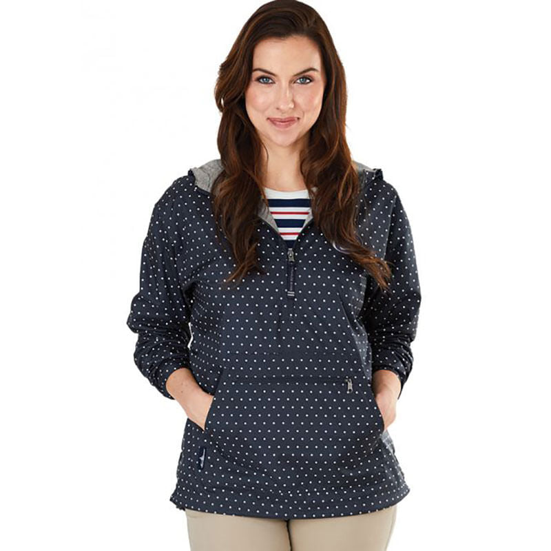 Charles River Ladies 1/2 Zip Patterned Jacket