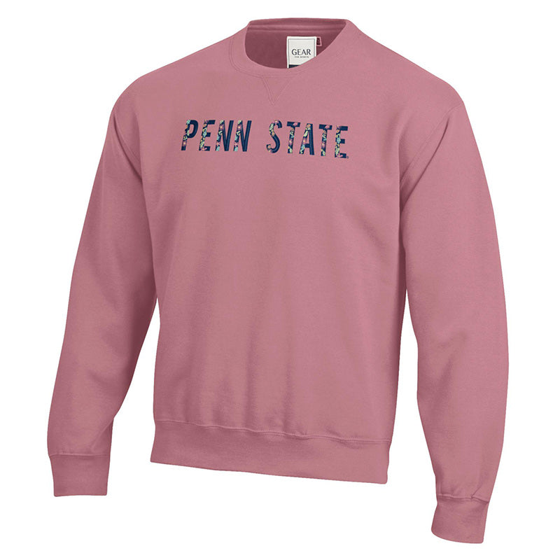 Gear Big Cotton Ladies Embroidered Flower Crew