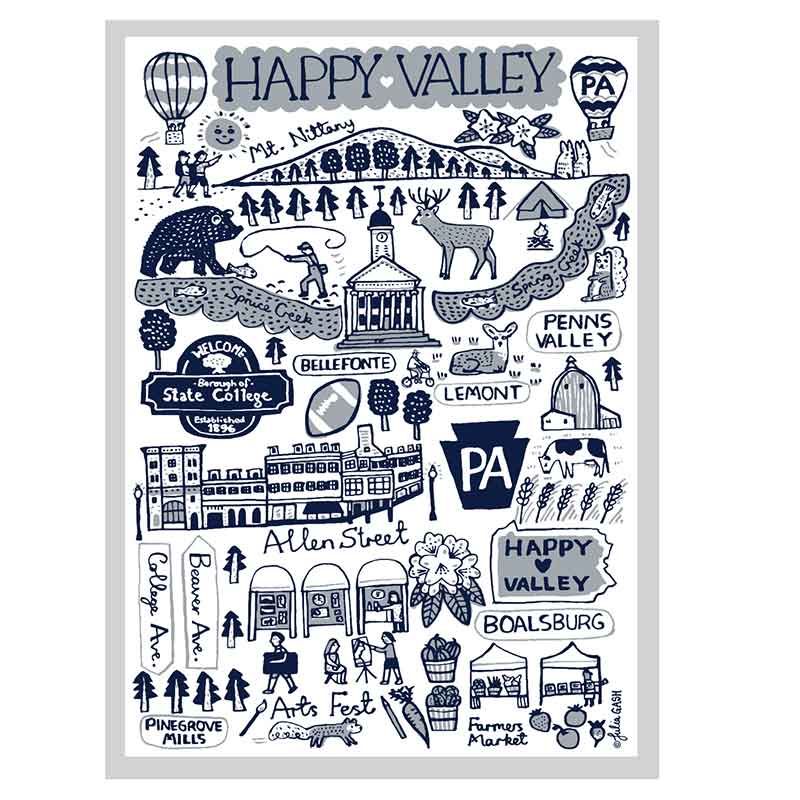 Julia Gash Happy Valley Recycle Wood Magnet