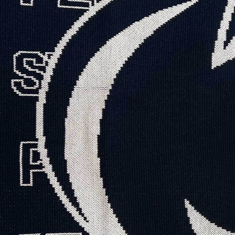 Repeating Penn State Pattern Knit Blanket