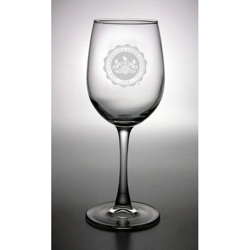 Penn State Seal Crystal Wine Glass