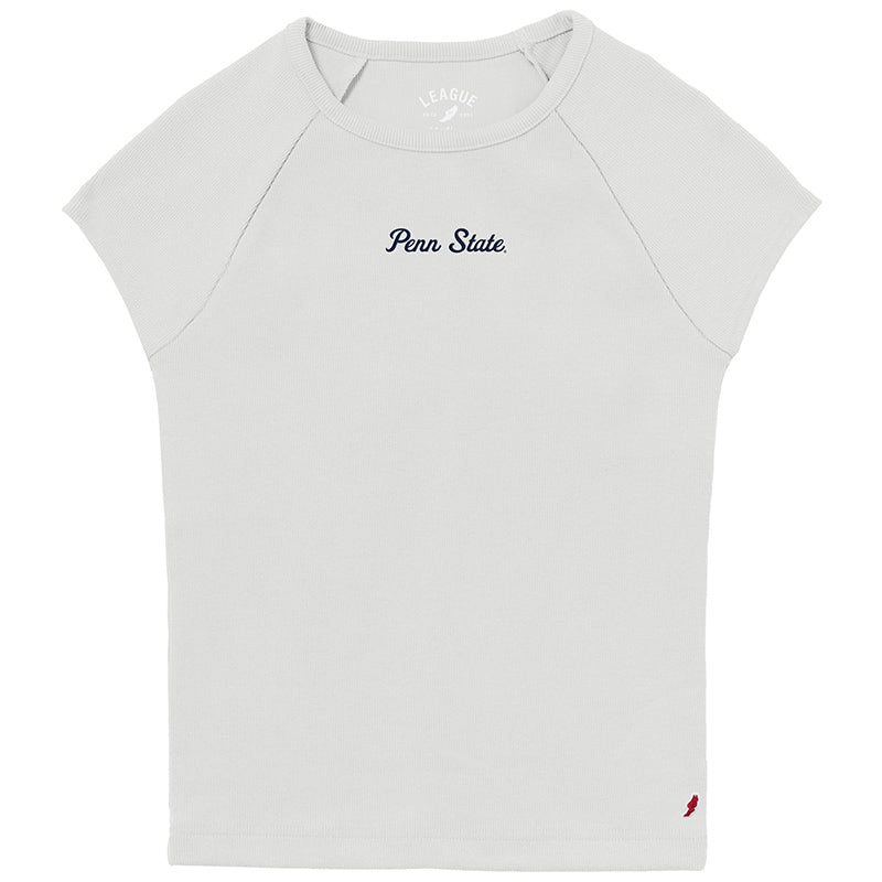 League Ladies Retro Ribbed Baby Doll T-Shirt
