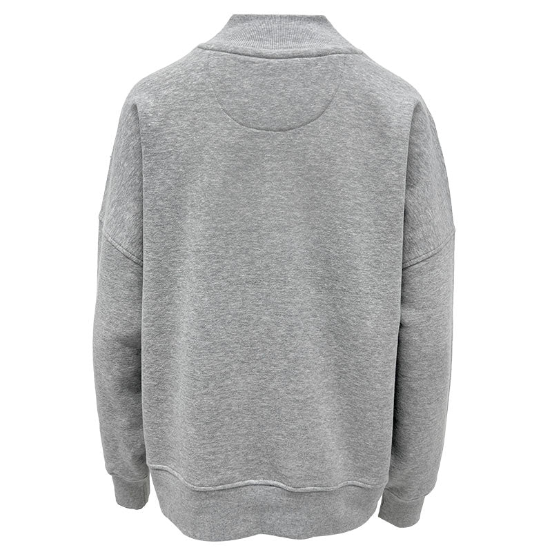 League Ladies Mock Neck Grey STATE Crew | Lion's Pride