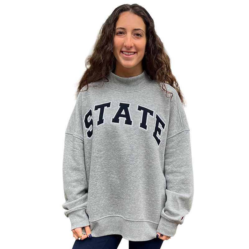 League Ladies Mock Neck STATE Crew