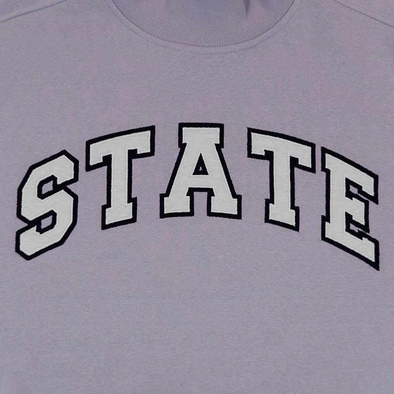 League Ladies STATE Mock Neck Crew Sweatshirt - Lilac
