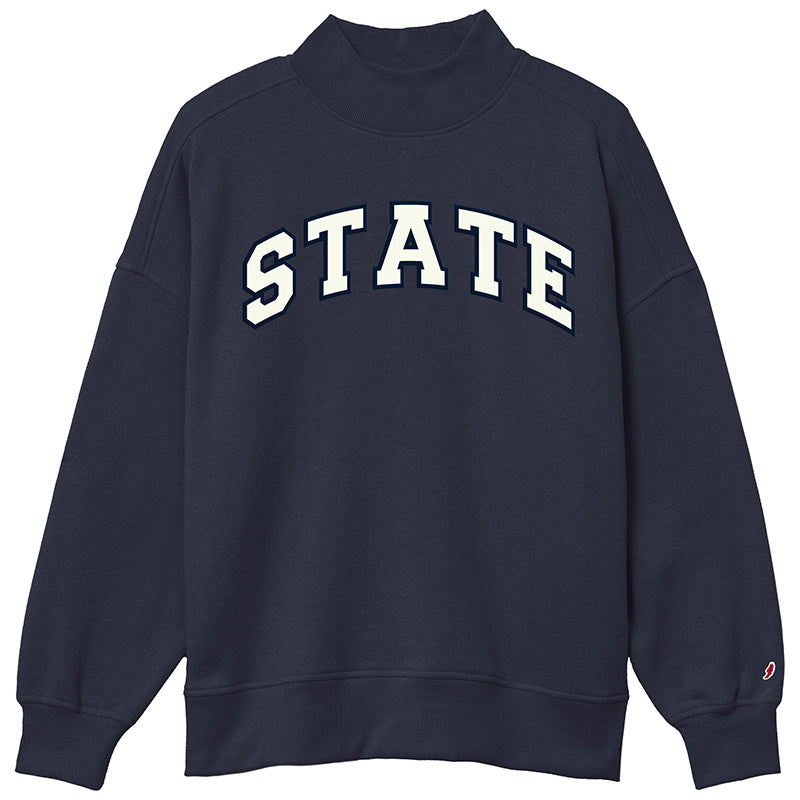 League Ladies Mock Neck STATE Crew