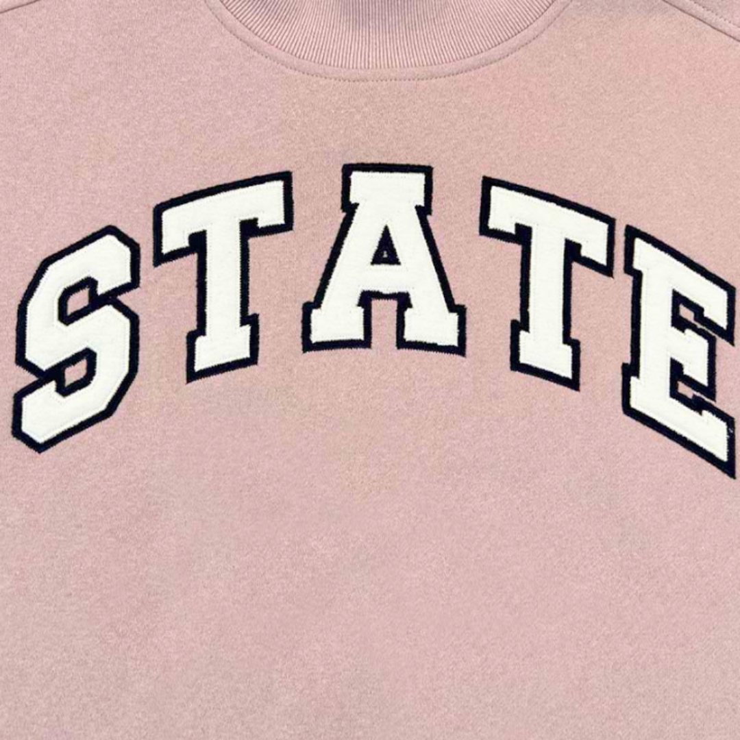 League Ladies Mock Neck Pink STATE Crew