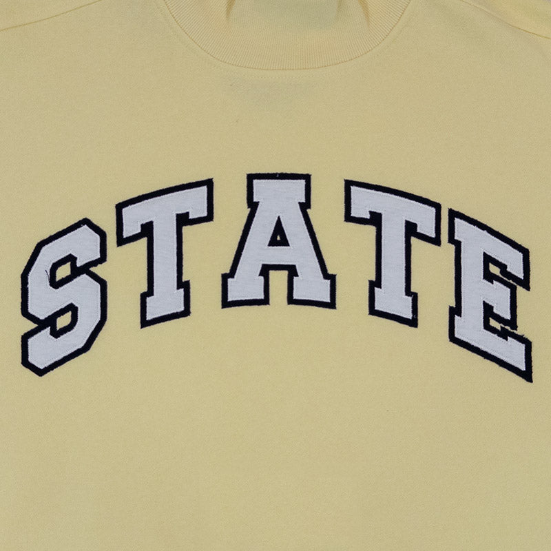 League Ladies STATE Mock Neck Crew Sweatshirt - Popcorn