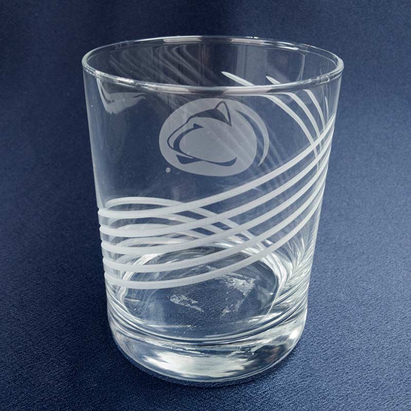 Swirl Cut Double Old Fashion Rocks Glass - Thumbnail 2