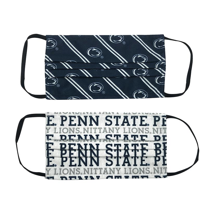 Sale - 2 PACK - Three Layer Penn State Nittany Lions Logo Face Masks
