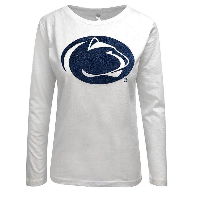 Ladies Glitter Nittany Lion Long Sleeve T-Shirt