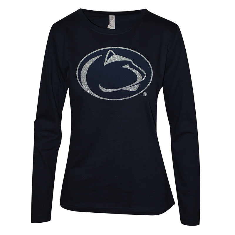 Ladies Glitter Nittany Lion Long Sleeve T-Shirt