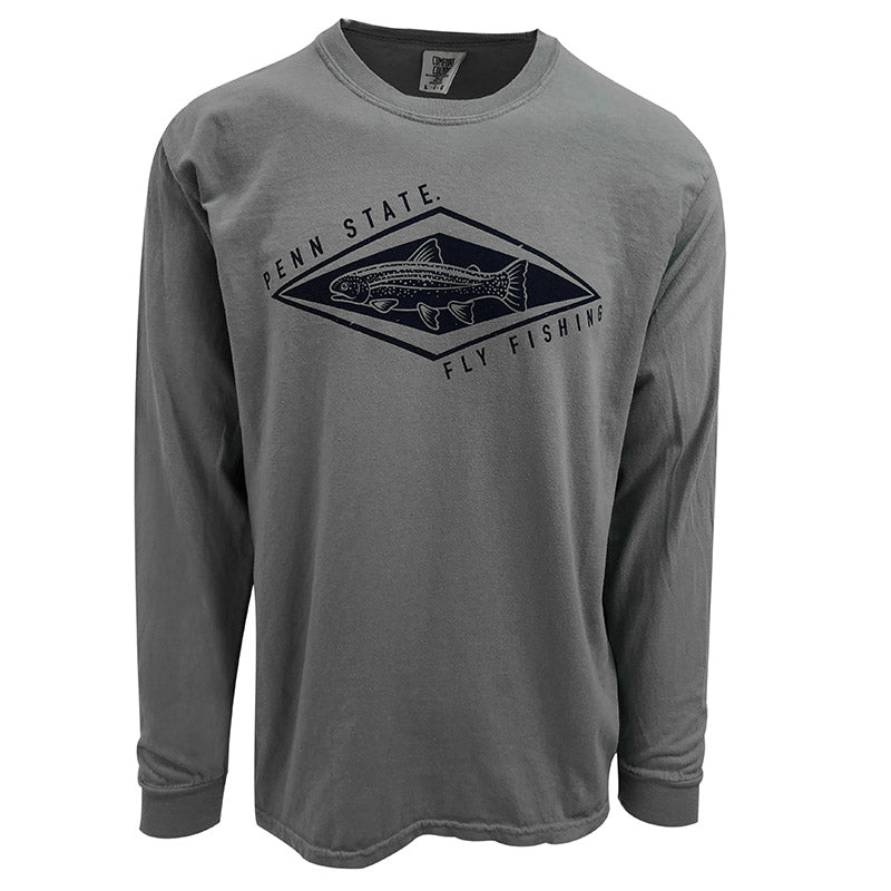 Sale - Comfort Colors Penn State Fly Fishing Long Sleeve T-shirt