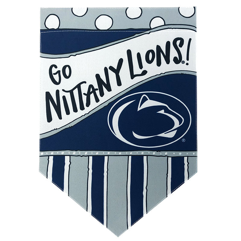 Magnolia Go Nittany Lions Stripe Garden Flag