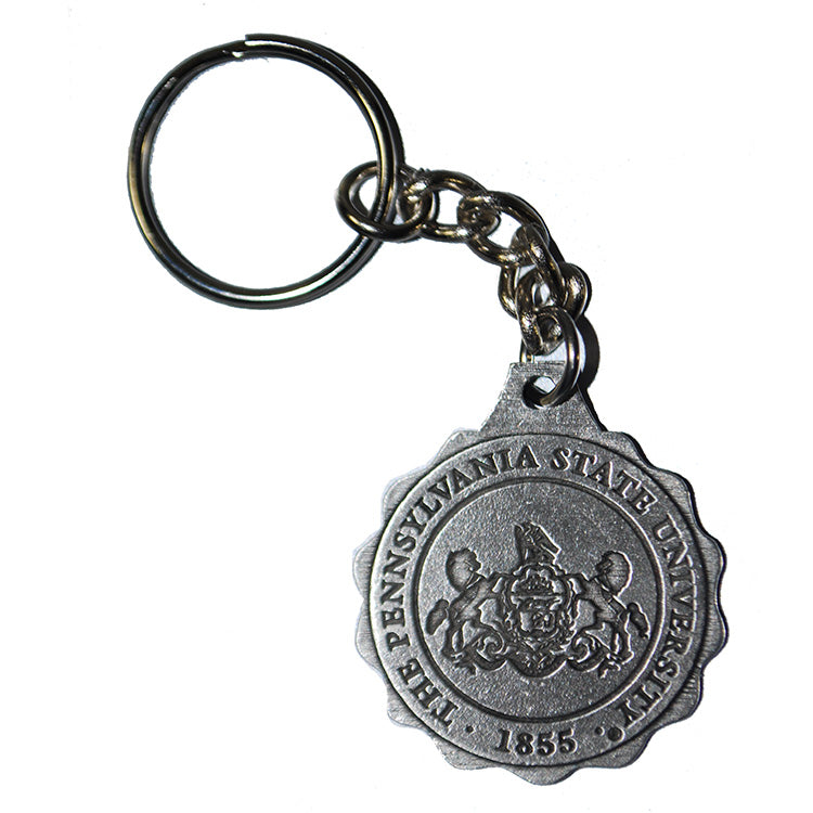 Penn State Rope Key Chain Antique Pewter Penn State Seal Keychain | Lion's Pride