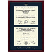 Church Hill Double Penn State Diploma Frame