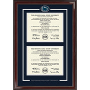 Church Hill Lion Spirit Double Diploma Frame