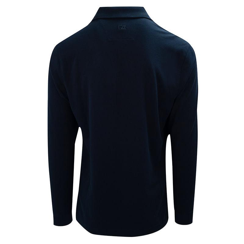 Cutter & Buck Long Sleeve Cotton Polo - Navy