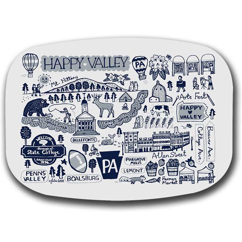 Julia Gash Happy Valley Melamine Platter