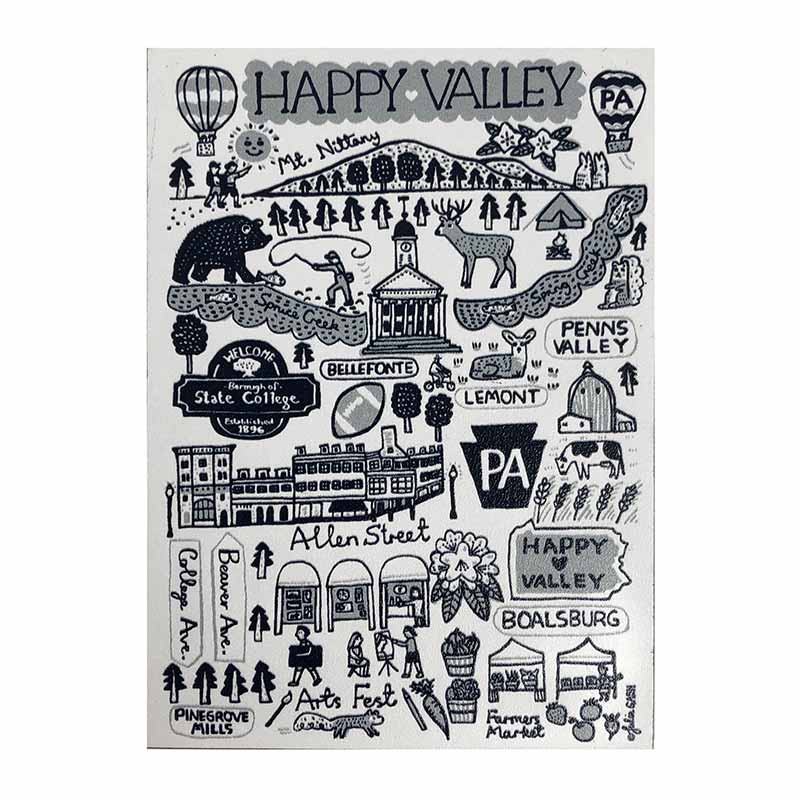 Julia Gash Happy Valley Recycled Wood Magnet