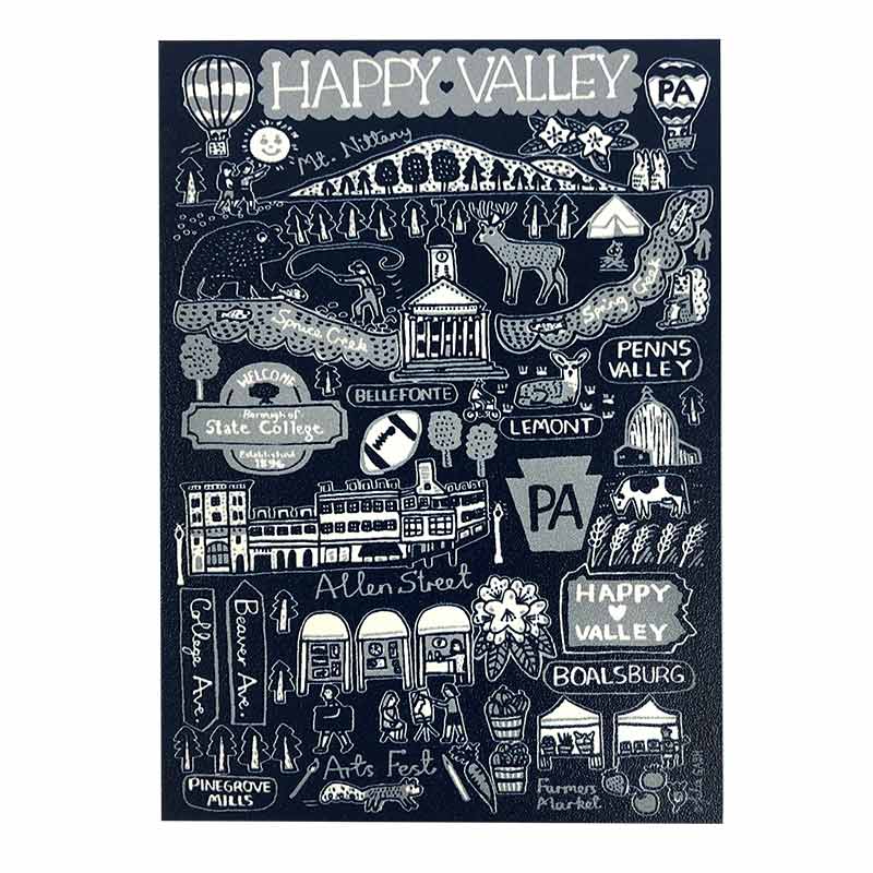 Julia Gash Happy Valley Recycled Wood Magnet