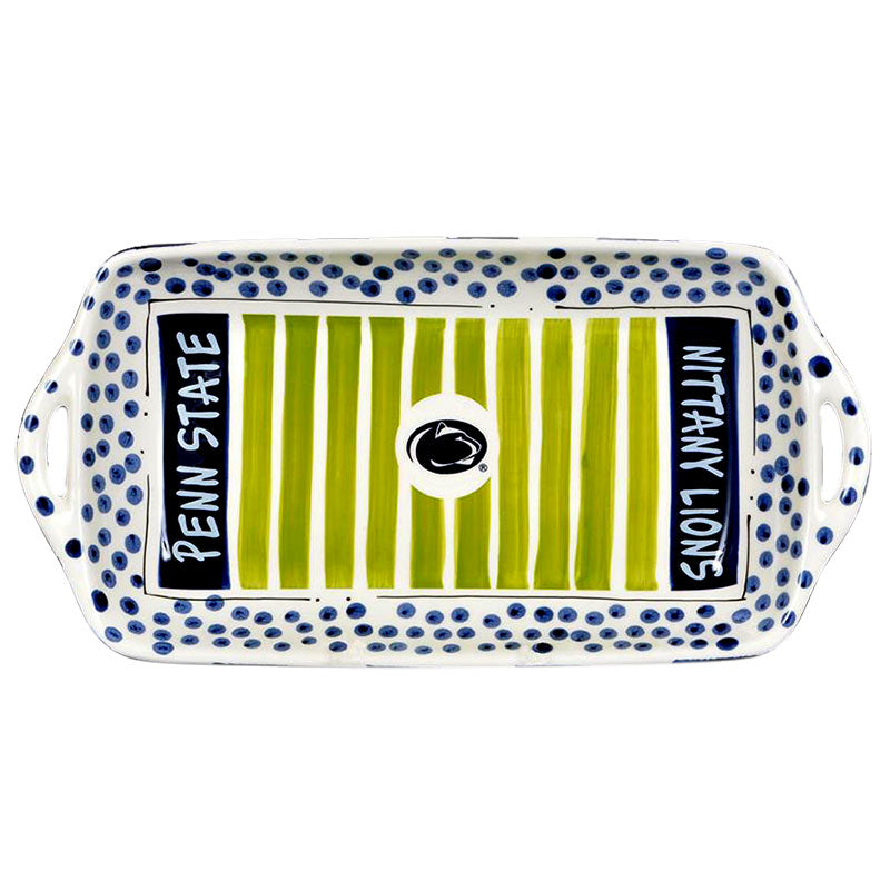 Magnolia Lane Penn State Ceramic Stadium Field Platter