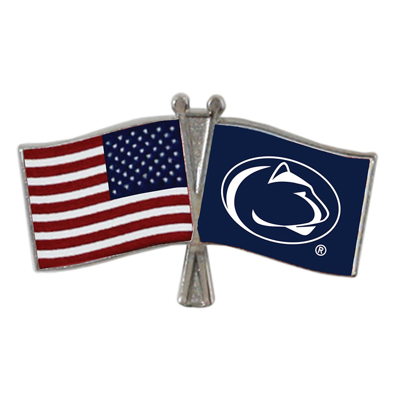 PSU Crossed Flag Lapel Pin
