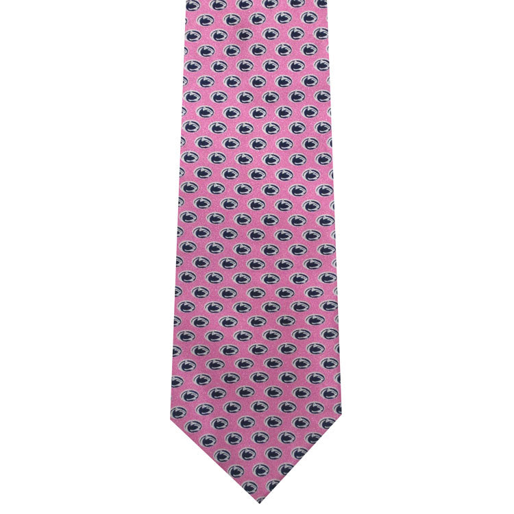 Repeating Lion Head Silk Necktie